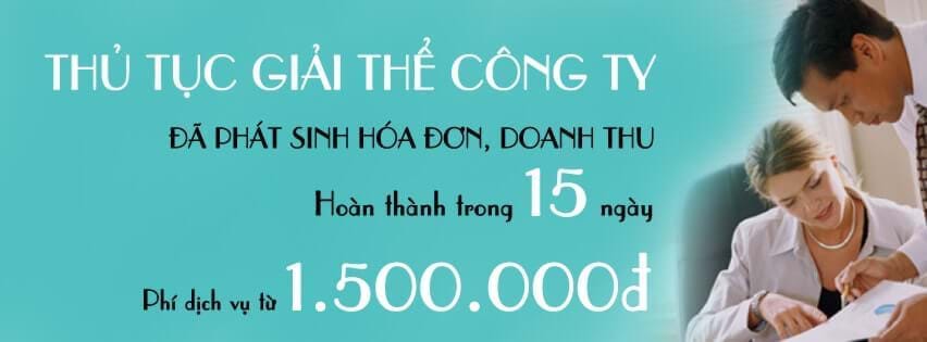 Giải thể công ty đã phát sinh doanh thu